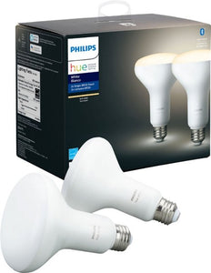 Philips - Hue White BR30 Bluetooth Smart LED Bulb (2-Pack) - White
Model:538173SKU:6348564